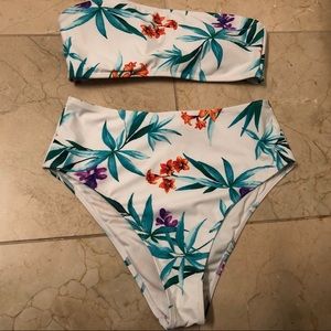Floral two piece swimsuit